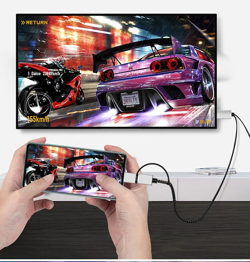 Кабель преобразователь для Huawei P30 Xiaomi Samsung Android Phone Connect to TV HDTV|Кабели HDMI| |