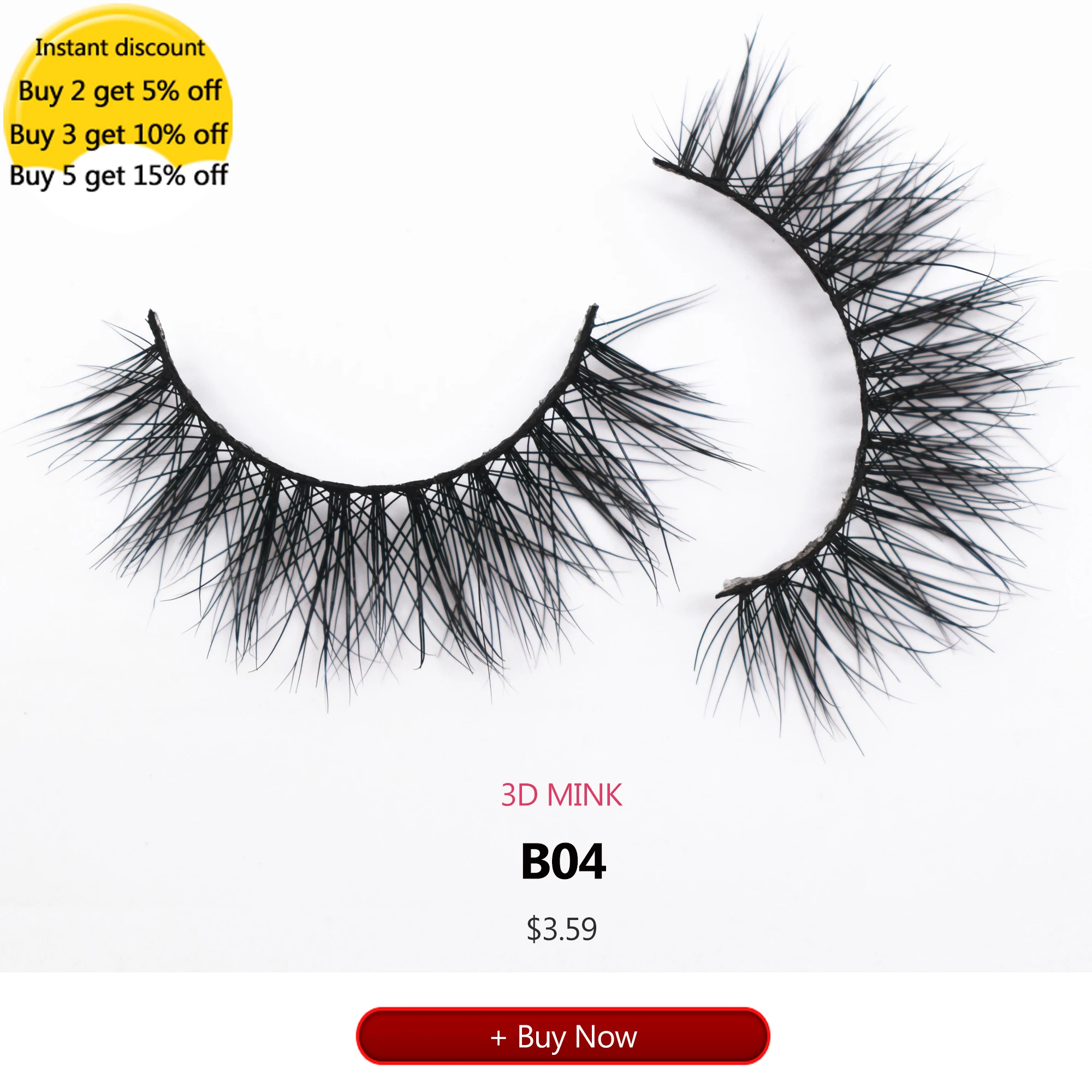 3D норковые ресницы Fluttery накладные 16 мм Glam make eyes pop мягсветильник макияж | Красота и