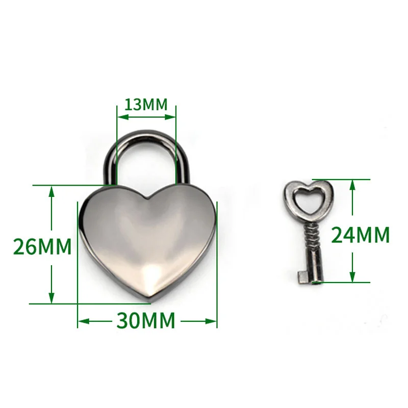 1 комплект мини-замок с сердцем для путешествий чемодан сумка багажа антикварная