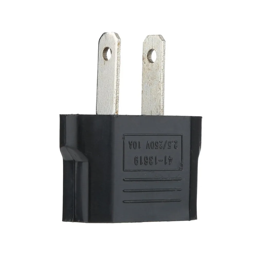 Универсальный адаптер питания для ЕС и США путешествий Черный дорожный