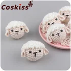 Coskiss, 1 шт., ручная работа, вязание крючком, животное, мультяшная голова, детское украшение для прорезывания зубов, сделай сам, зажим для соски, цепочка, аксессуары, игрушка в подарок