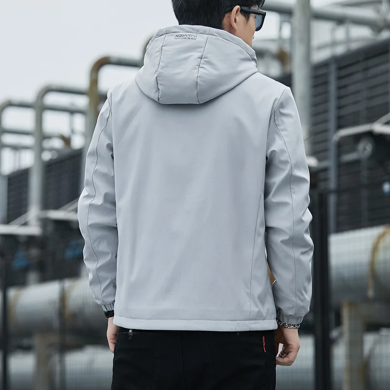 Куртка мужская водонепроницаемая дышащий дождевик с капюшоном повседневная