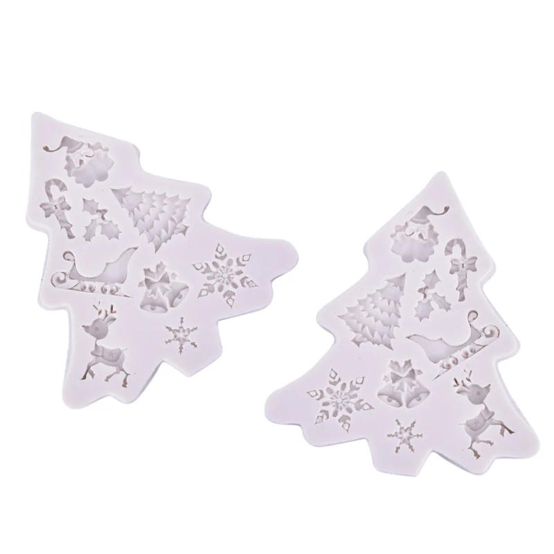 3D формы для тортов Пищевая силиконовая Рождественская елка олень Санта Клаус