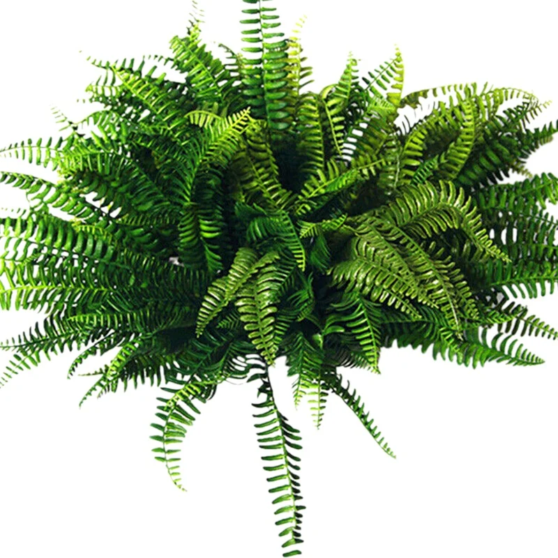

10Pcs Artificial Boston Fern Bush Silk Plant Hanging Fake Greenery Home Decor CNIM Hot