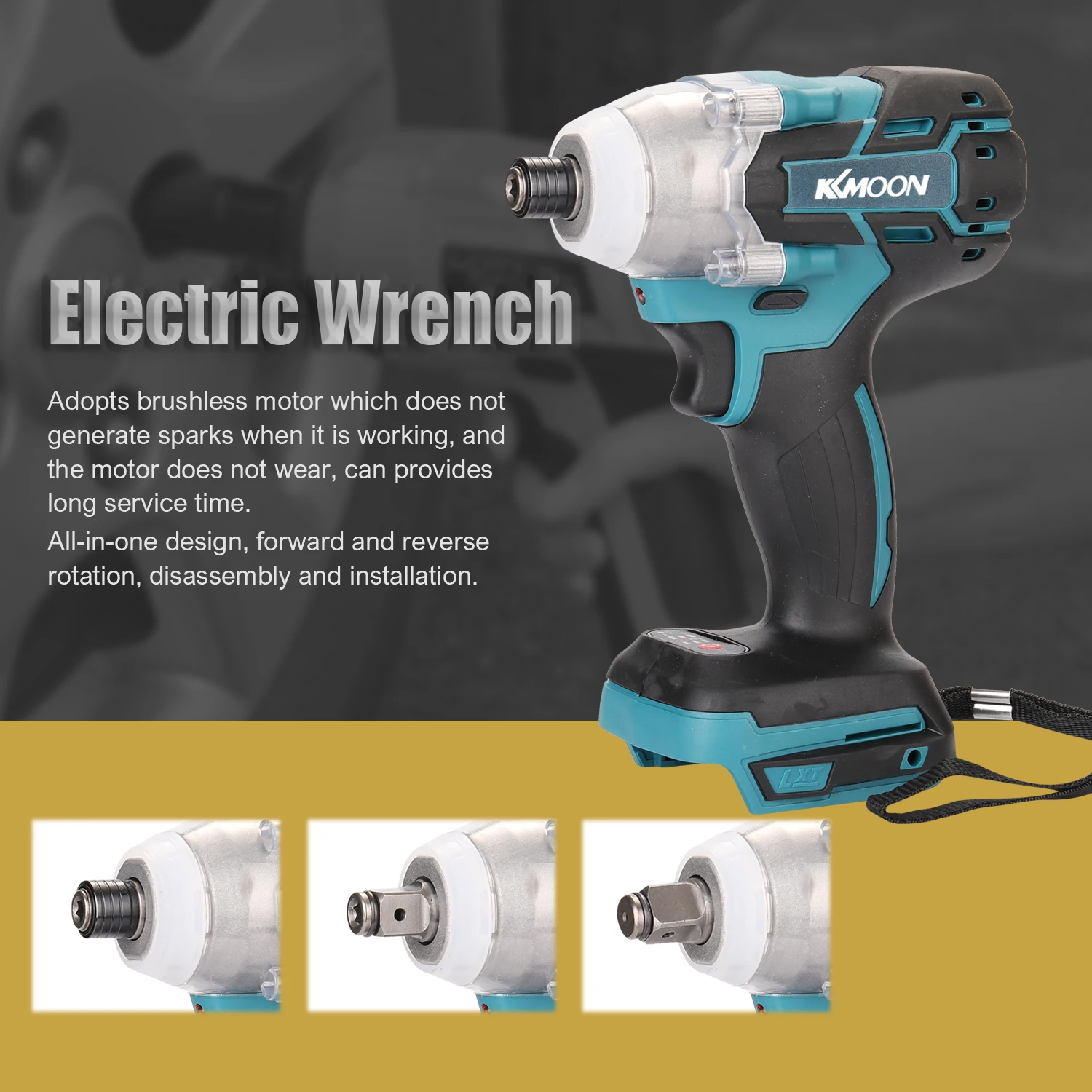 18V Аккумуляторный ударный гайковерт отвертка Бесщеточный двигатель с высоким