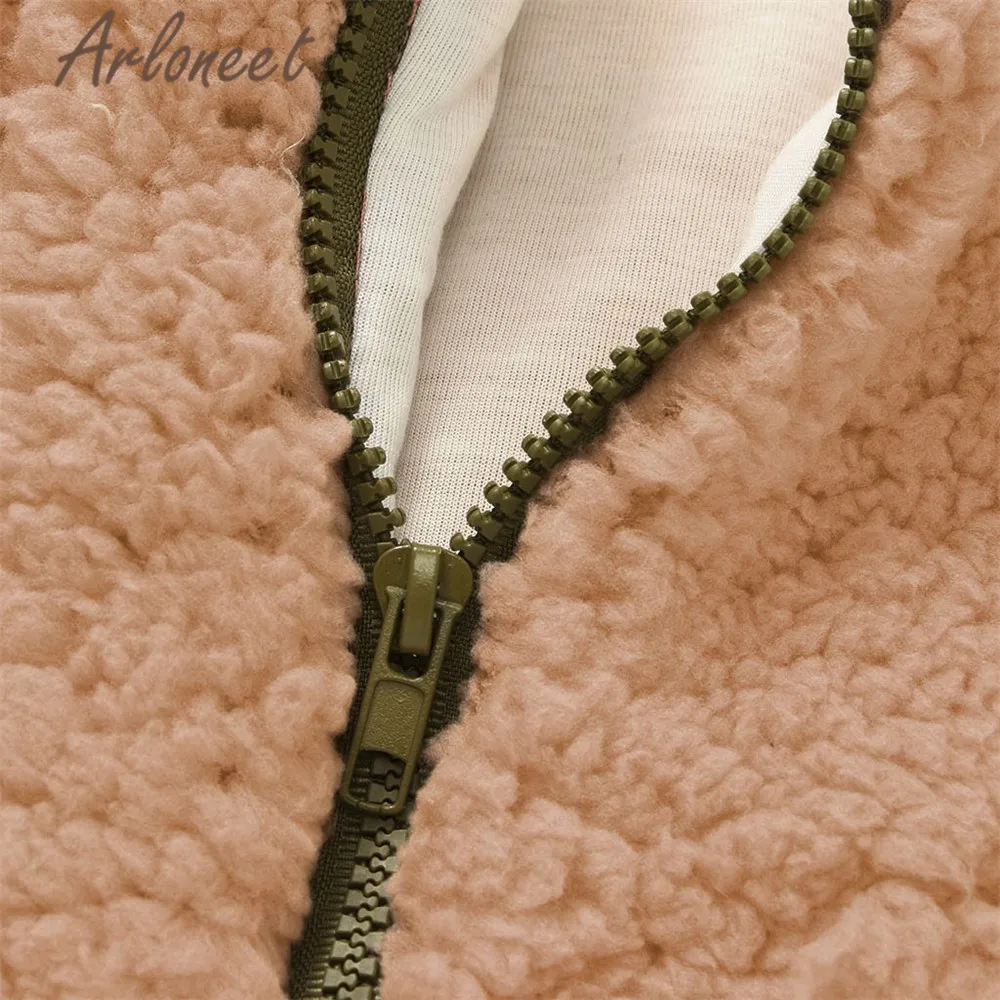 Детское пальто на молнии ARLONEET теплое толстое с капюшоном и изображением пива