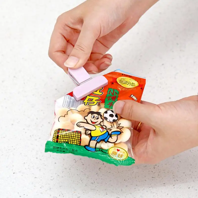 

12 Pieces/set Of Reusable Plastic Food Bag Clip Snack Fresh Food Storage Bag Sealing Machine Mini Vacuum Sealing Pliers