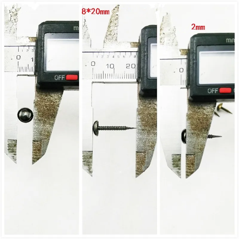 200 шт. 8x20 мм темно бронзовые/серебряные гвозди антикварные декоративные палочки