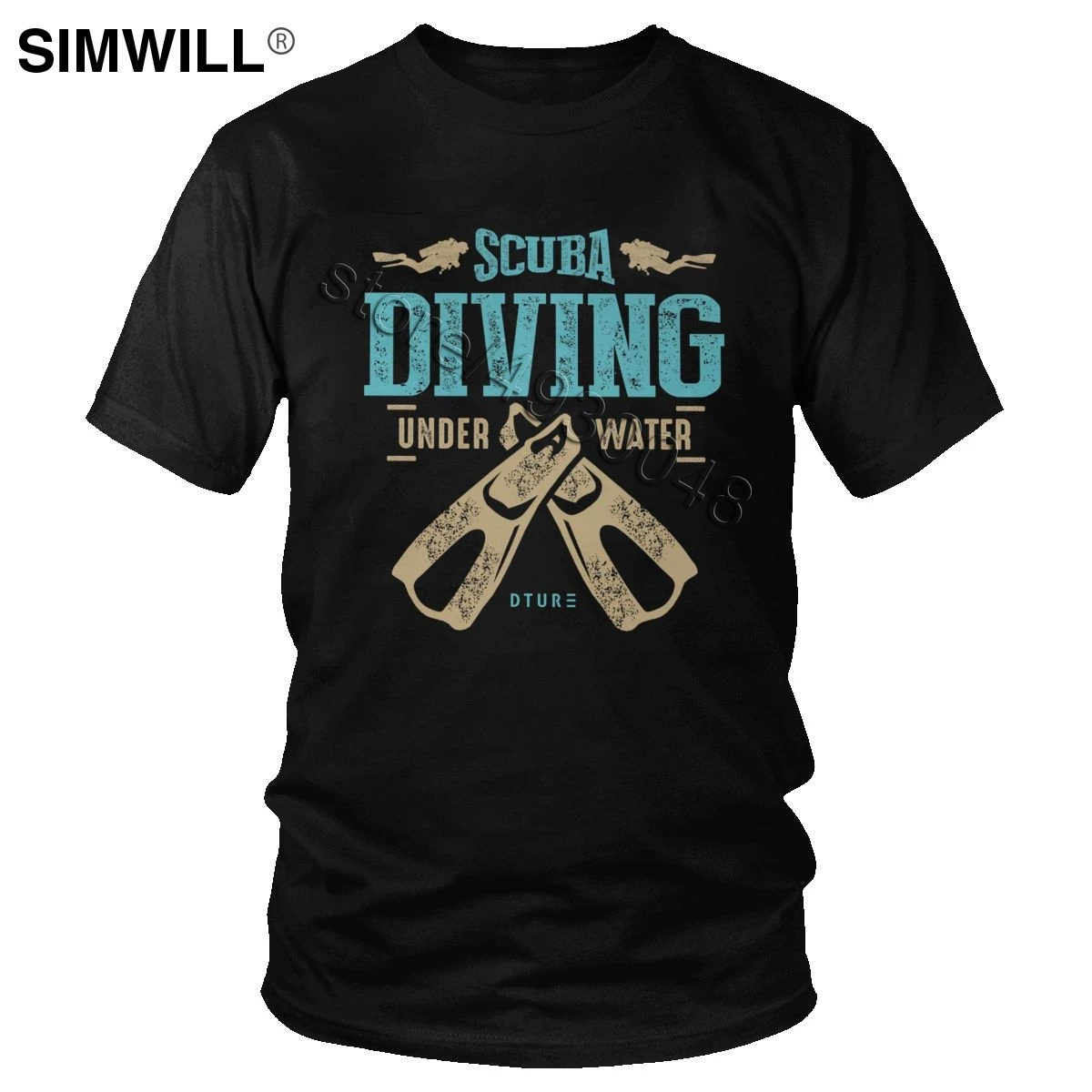 

Vintage Scuba Diving T-Shirt Unique Retro Diver Tee Short Sleeves Cotton Print Tshirt Trend Dive Fans T Shirt Clothing Gift Tops