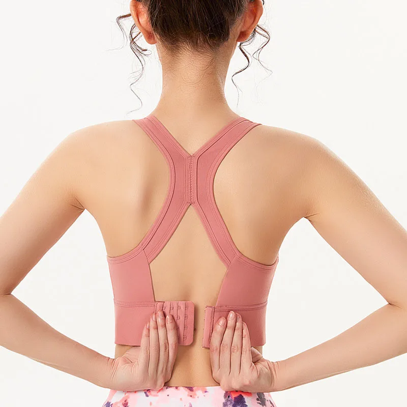 

Nylon Running Fitness Yoga Sport Bra Women Sexy Beauty Back Breathable Underwear Female Push Up Yoga Crop Top Bra 5 Colors Mujer