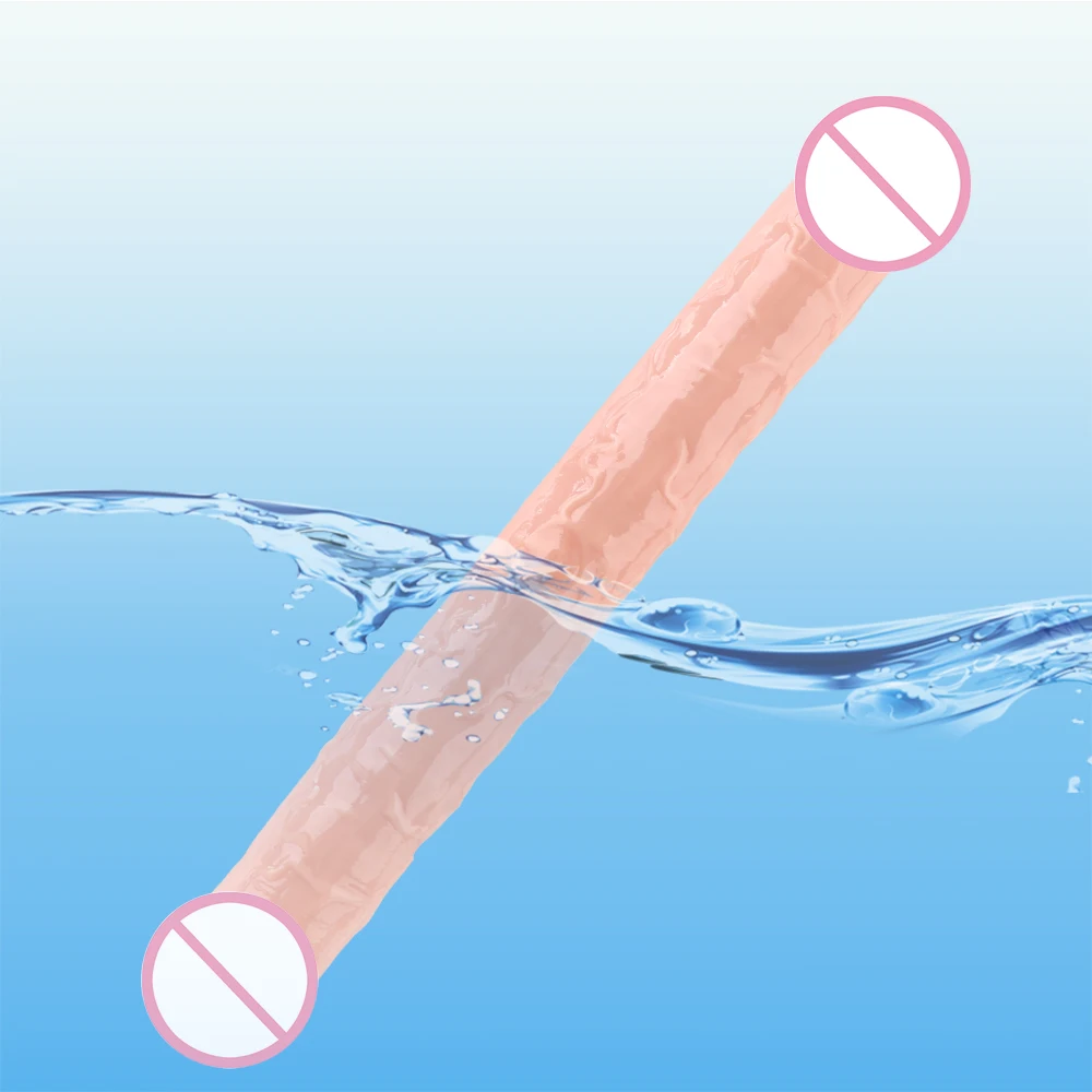 IKOKY Double Ended Artificial Penis Flexible Soft Jelly Dildo Dual Head Female Masturbation Sex Toys for Women Lesbian | Красота и