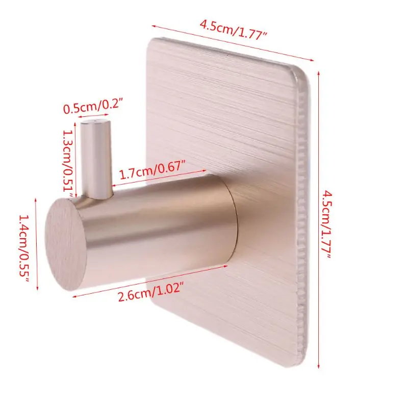 

Self Adhesive Home Kitchen Wall Door Hook Key Rack Kitchen Towel Hanger Aluminum