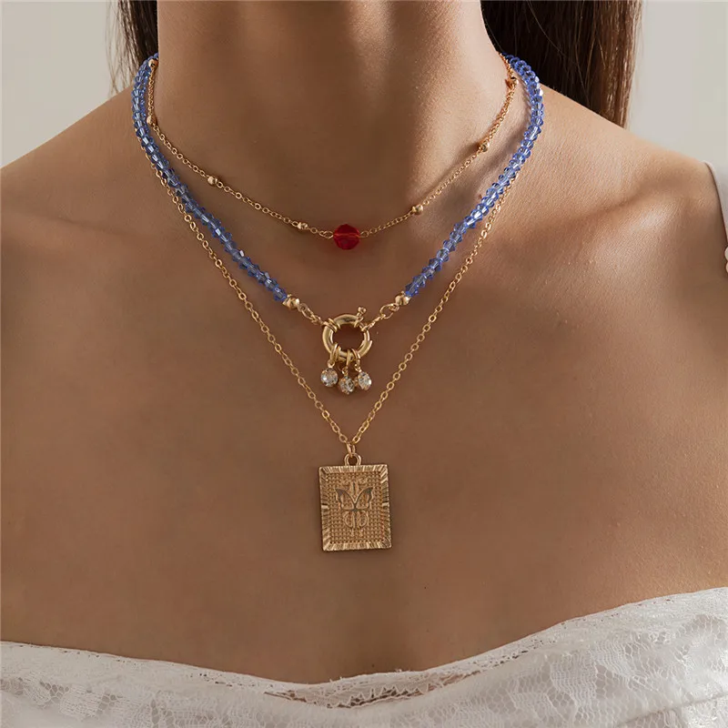 

Женское ожерелье с подвеской-бабочкой, в стиле бохо