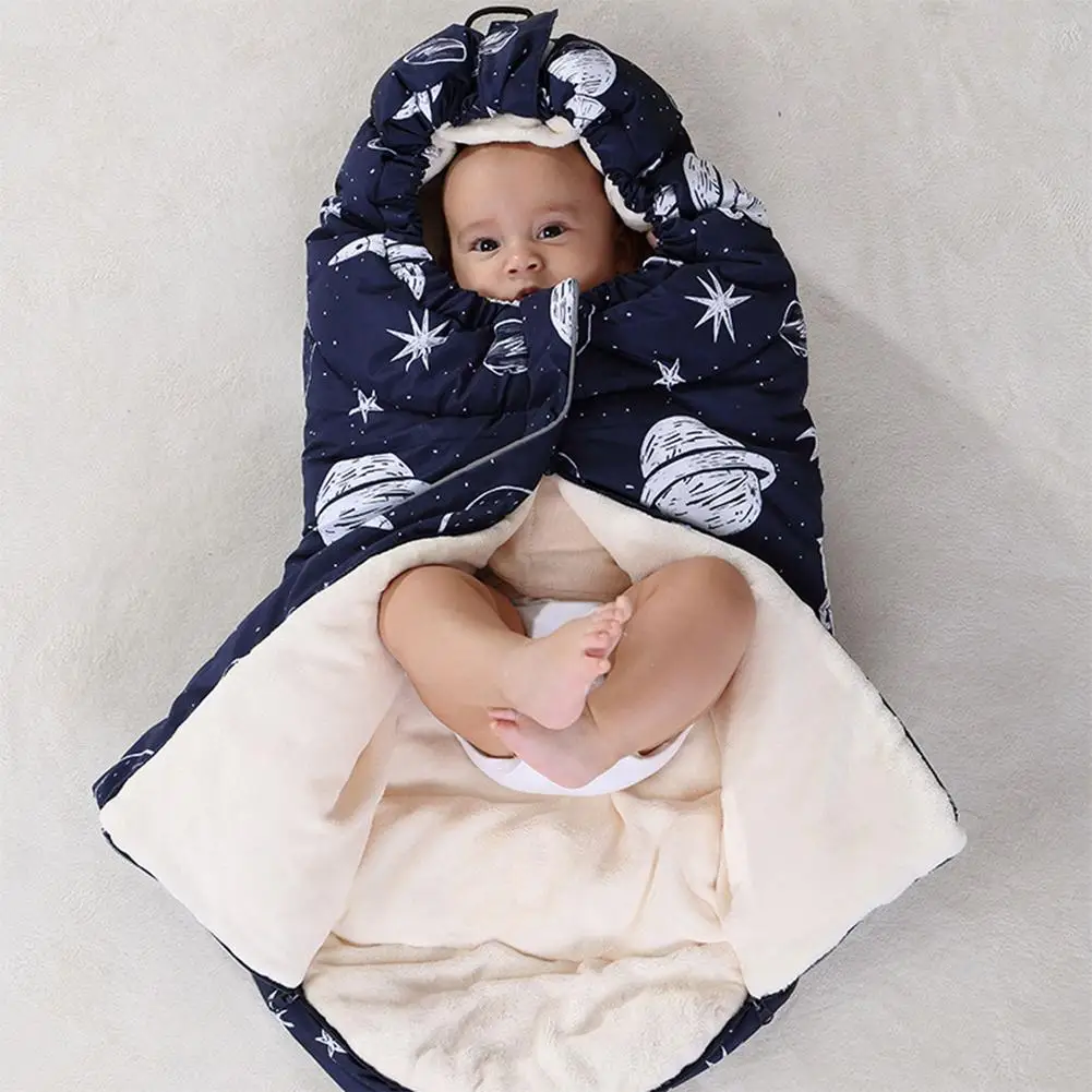 

Спальный мешок для детской коляски, теплая непродуваемая подкладка из кораллового флиса, для улицы и зимы, удобный теплый