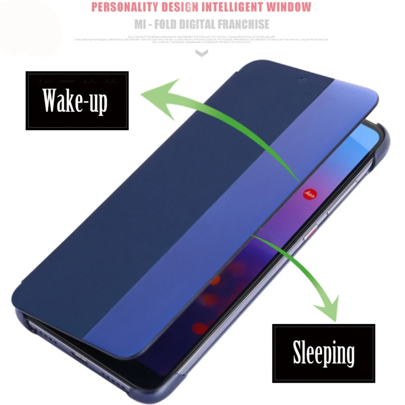 new huawei p20 p20 pro case clear view smart touch view flip cover 100 original official huawei p20pro leather flip phone case free global shipping