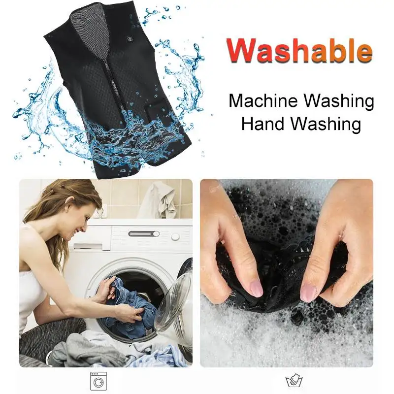 

USB Cotton Infrared Heated Vest Men Women Autumn Winter Electric Heating Vest Waistcoat Outdoor Thermal Warm Heated Jacket