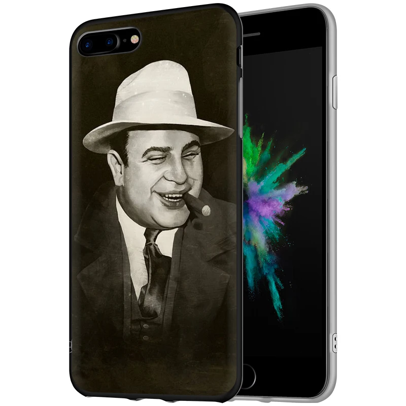 EWAU Al Capone Гангстер Scarface Мягкий силиконовый чехол для телефона iPhone 5 5S SE 6 6s 7 8 plus X XR XS Max