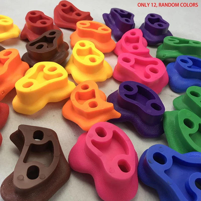 12Pcs Ran Color Children Rock Climbing Holds Indoor Outdoor Kids Playground Build Accessories | Спорт и развлечения