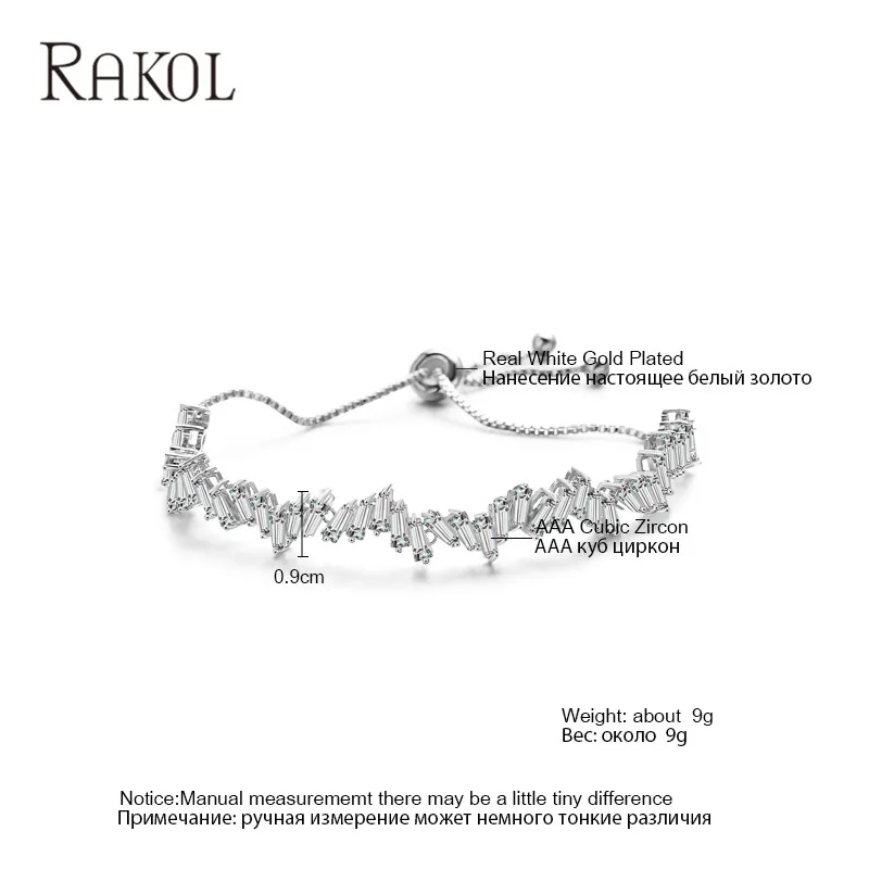 Браслет женский Регулируемый с фианитами для свадебвечерние НКИ | Украшения и