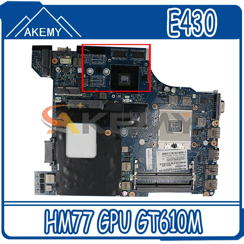 

Akemy For Lenovo ThinkPad E430 E430C Laptop Motherboard QILE1 LA-8131P HM77 GPU GT610M Test Work FRU 04Y1170 04Y1169 0Y41171