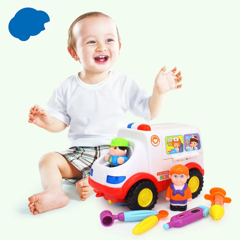 Машинка скорой помощи электрическая музыкальная подсветка универсальная для