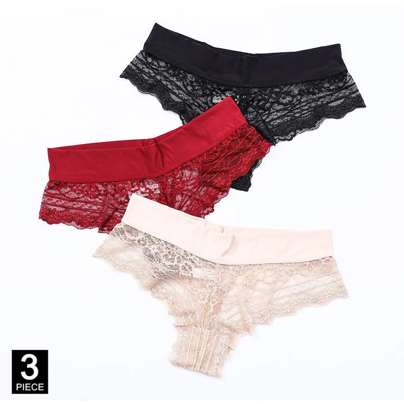 Хлопковые трусы для женщин сексуальное кружевное воздушное страстное нижнее