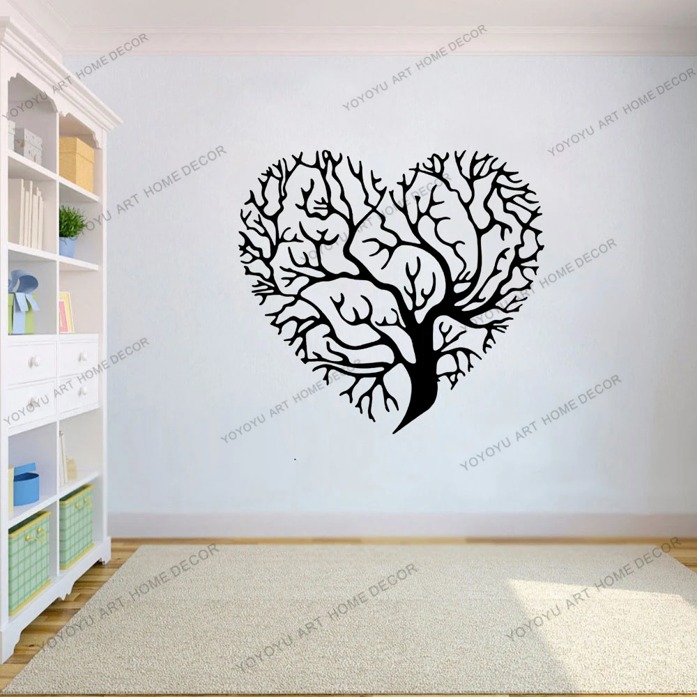 

Творческая любовь ветки дерева diy Искусство роспись съемные наклейки на стену виниловые наклейки домашний Декор Спальня CX1661