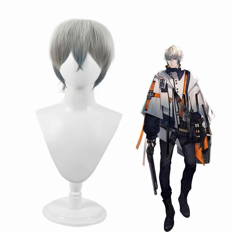 Экшн игра Рыцари белый серый градиент короткие термостойкие синтетические