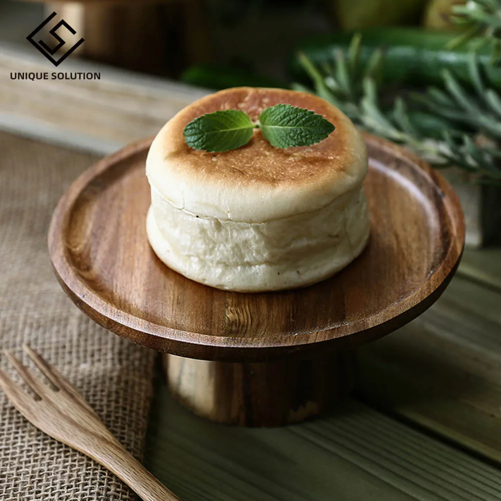 Деревянный поднос для торта фруктовая подставка десерта украшения стола