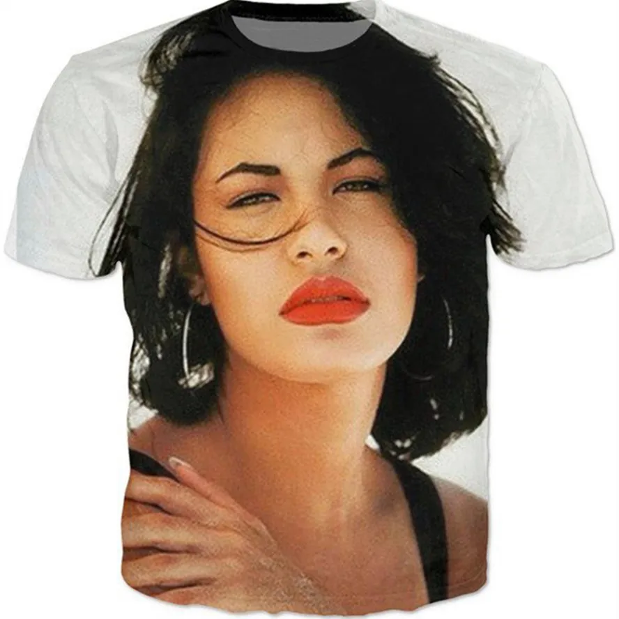 Летние Стильные футболки с круглым вырезом футболка селена Женская Сексуальная