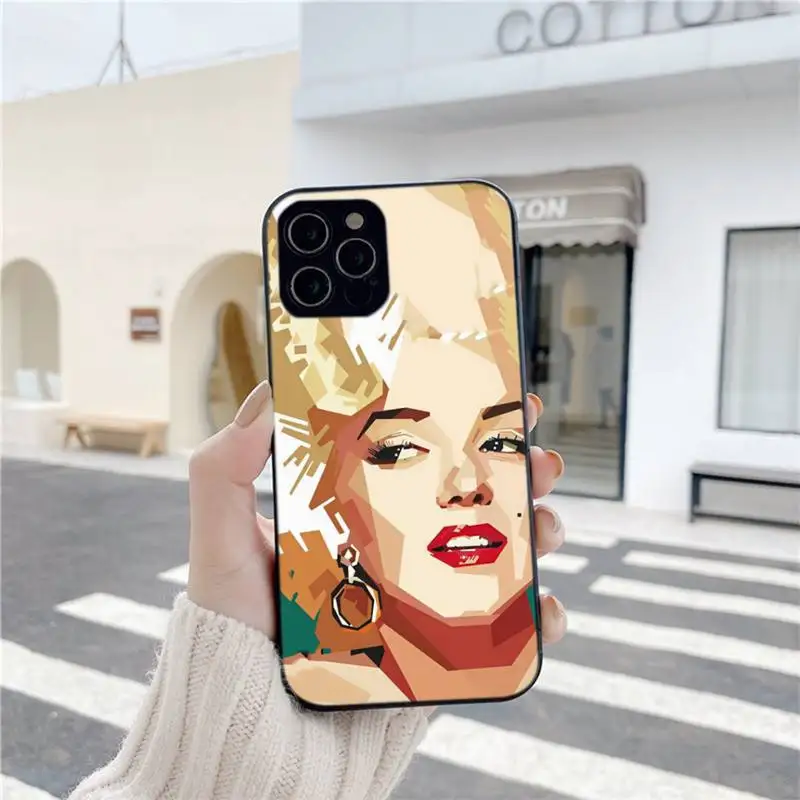 

Hand Painted Marilyn Monroe Phone Case For Iphone 6 6s 7 8 Plus XR X XS XSmax 11 12 Pro Mini Max