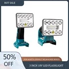 Промо-акция, 3-дюймовая Светодиодная лампа 18 в, прожсветильник для помещений и улицы, прожсветильник для Makita, DEWALT, Milwaukee, Bosch, рабочий USB светильник льник