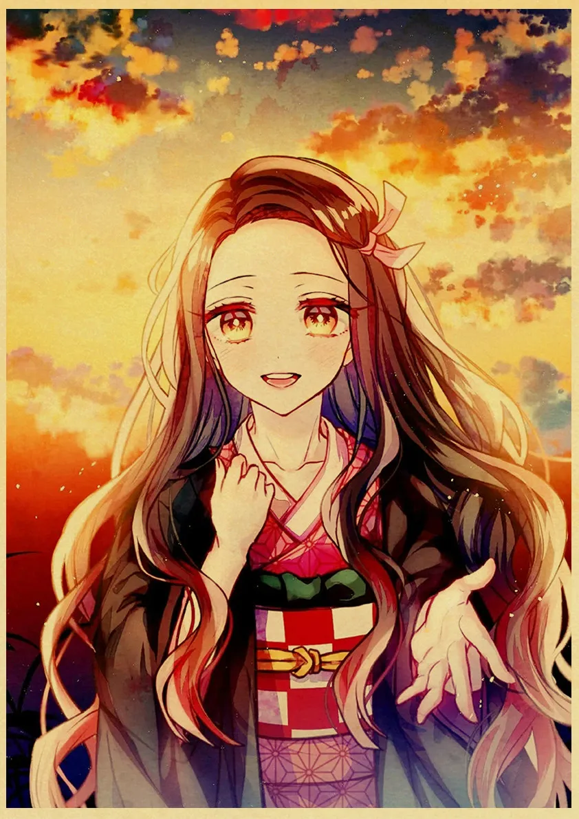 E169 Винтажные постеры демон убийца Kimetsu no Yaiba аниме плакат настенный Арт Ретро плакат живопись украшение для гостиной домашний декор - Цвет: E169