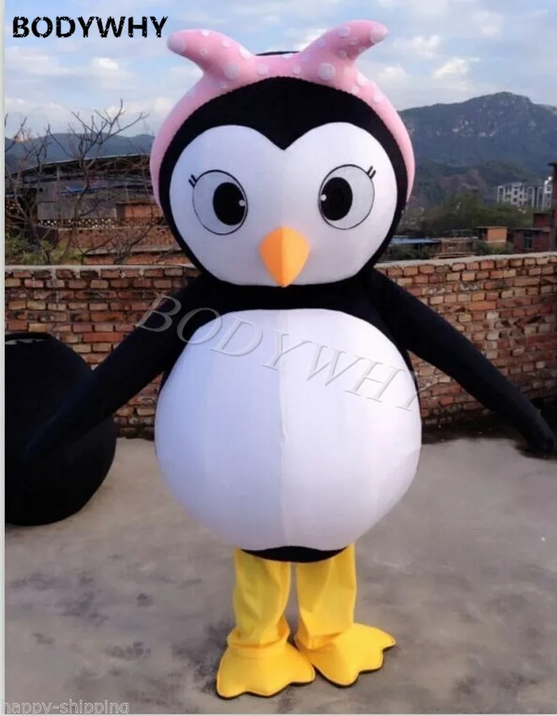 

Female Girl Penguin Cute Mascot Costume Suit Cosplay Game Halloween Party Outfit Adult Fancy Dress Xmas Advertising Mascotte