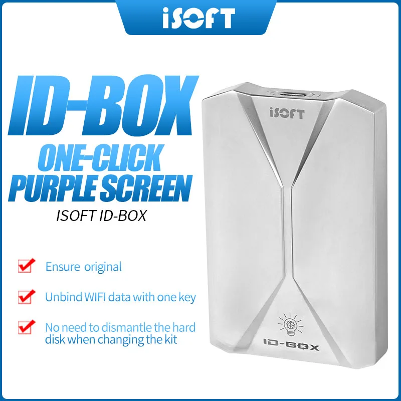 

Изофт ID Box один щелчок в режим DFU/iBox одна кнопка фиолетовый экран чтение записи серийный номер для iPhone 6-X и iPad