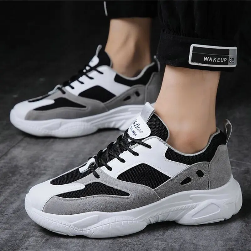 Новые дышащие сетчатые легкие кроссовки для бега мужчин прогулок спортивные