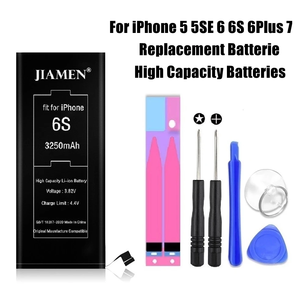 

AAAAA 0 cycle Battery For iPhone SE 7 6 6S Plus 5S 5se Original High Capacity Bateria Replacement Batterie For iPhone6s iPhone7