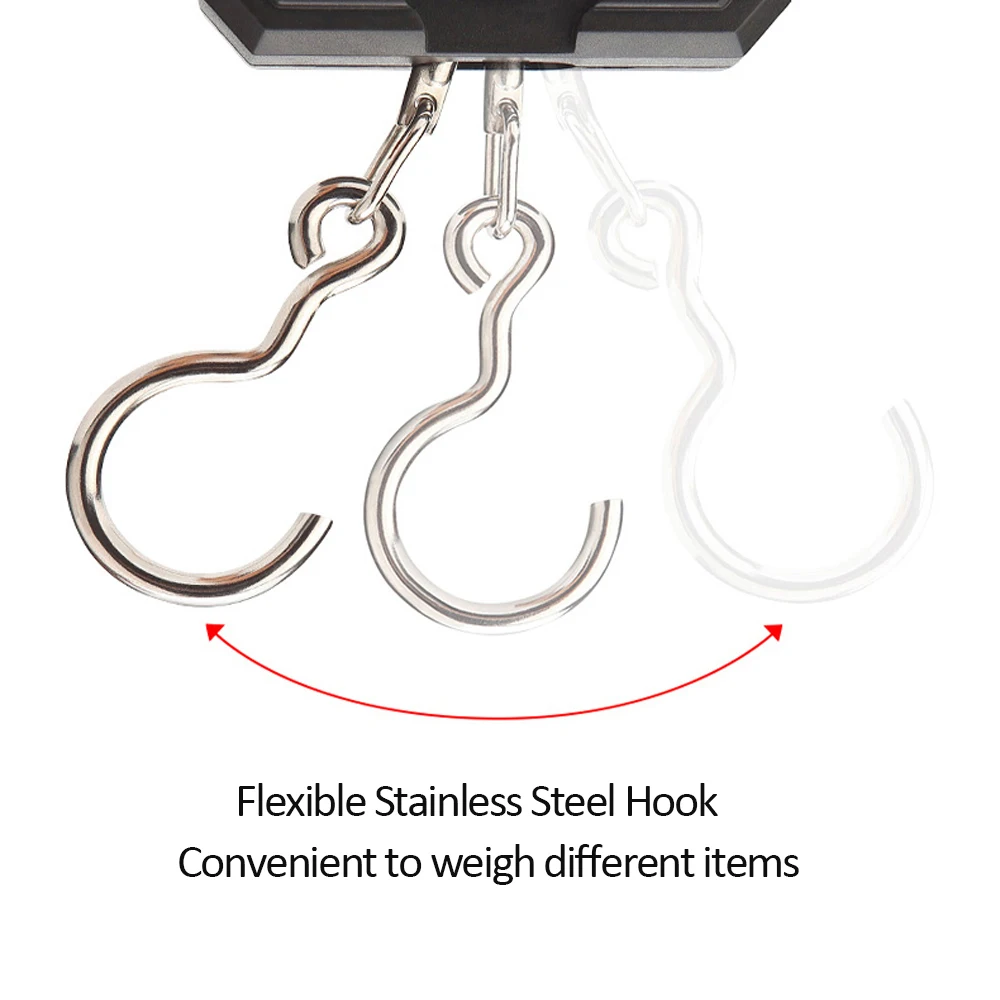 

110lb/50kg Electronic Digital Fishing Scale Backlit LCD Display Fishing Scale with Hanging Hook