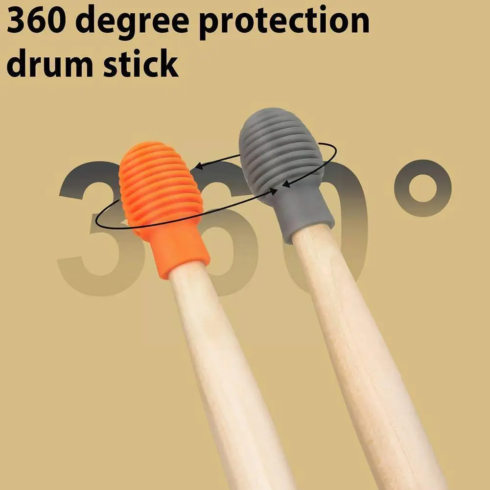 

4 Pcs/set Silicone Drum Stick For Drumstick Under 10mm Drumstick Cover For Percussion Accessories V3d5