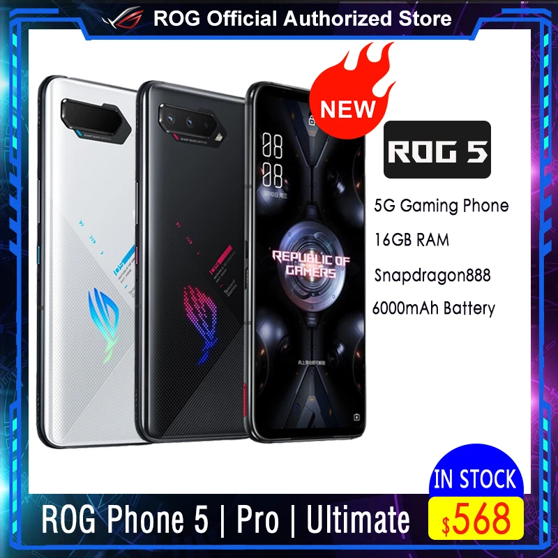 ASUS ROG Phone 5 | Pro Ultimate 5G Snapdragon888 Android11 6000 мАч быстрой зарядки 65 Вт ROG5 профессиональный