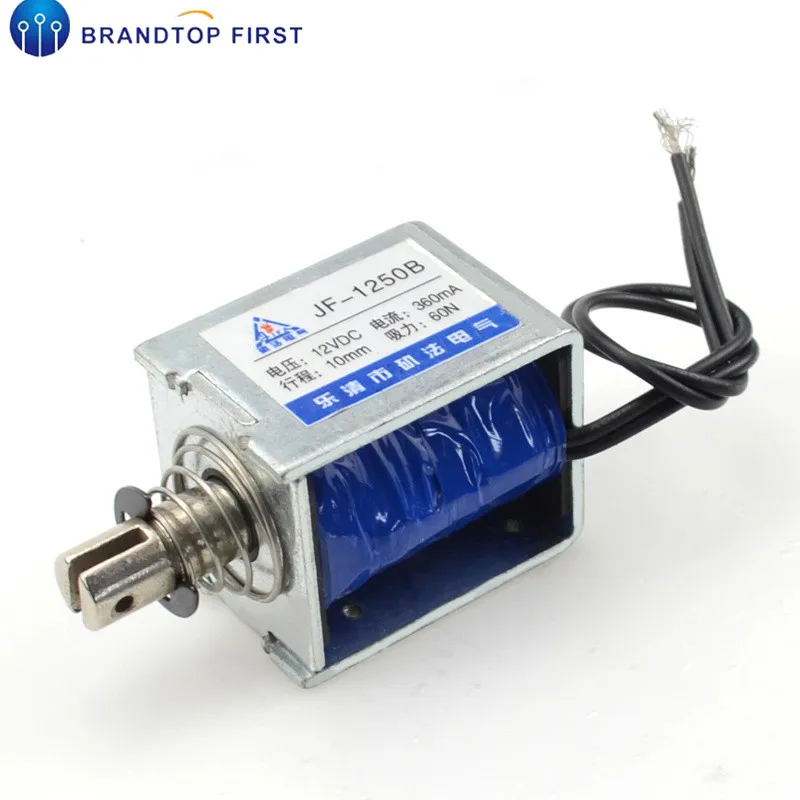 JF 1250B DC 12V 24V 360mA jenis пуш ап bingkai terbuka basah katup электромагнитный elektromagnet 10 мм 60N| |
