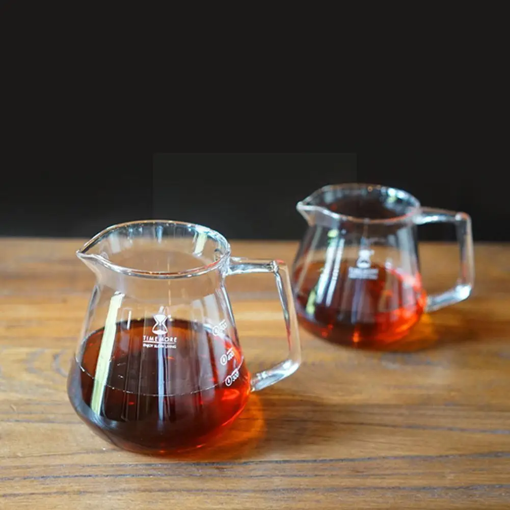 

360ml/600ml High Borosilicate Glass Coffee Server Glass Level Coffee Pot Display A Pot Sharing Water Mark Coffee Z5z3