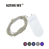 SZYOUMY opper Wire Fairy Lights 2M 20LED Garland Starry String Lights Battery Operated LED Firefly Lights Waterproof String Lamp