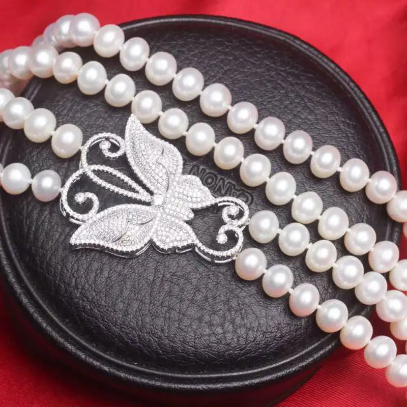 

Двухрядная бабочка, искусственная, белая, пресноводная, искусственная циркония