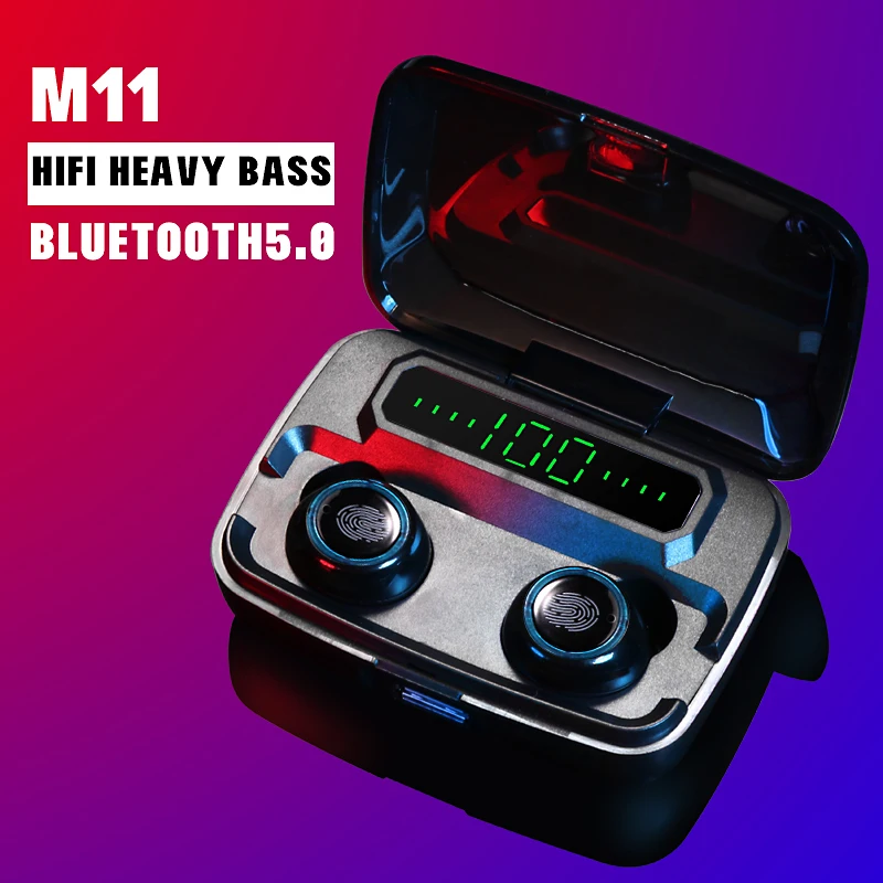 Bluetooth наушники M11 TWS 5 0 беспроводные сенсорные спортивные Игровые гарнитура с