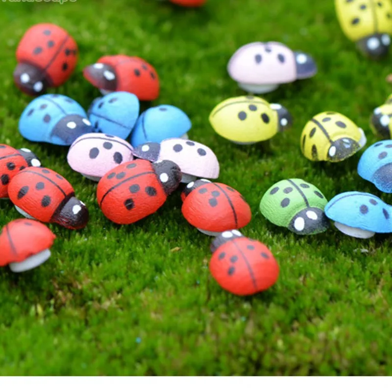3000 шт. миниатюрные статуэтки божьей коровки для аквариума|Статуэтки и миниатюры|