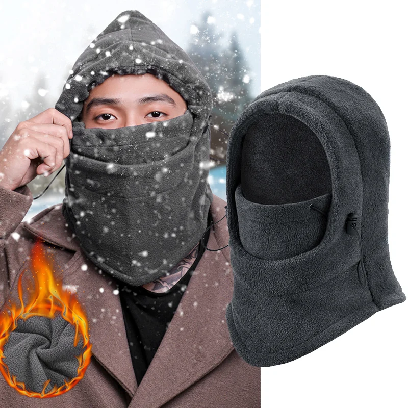 Новая флисовая шапка с полным покрытием ветрозащитная Толстая для женщин и