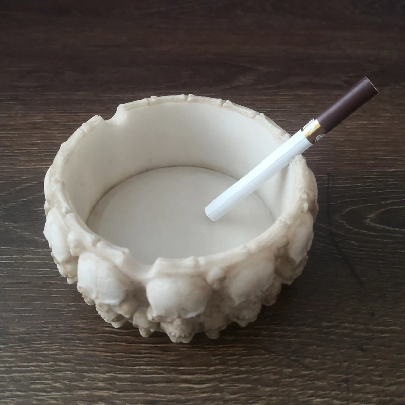 

2021 New Skull Ashtray Epoxy Resin Mold Storage Box Silicone Mould DIY Crafts Decorations Container Making Tools