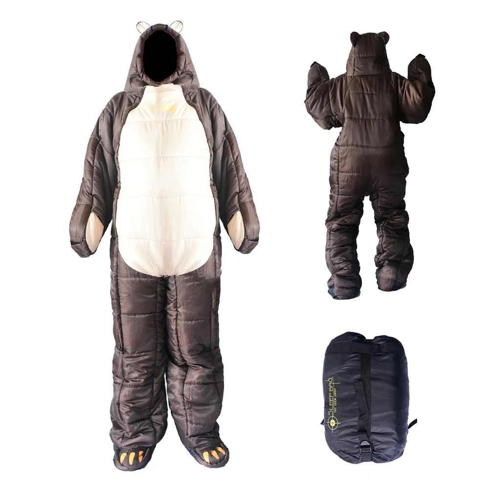 Горячая новинка зимний теплый кемпинг гуманоидный спальный мешок утолщенный