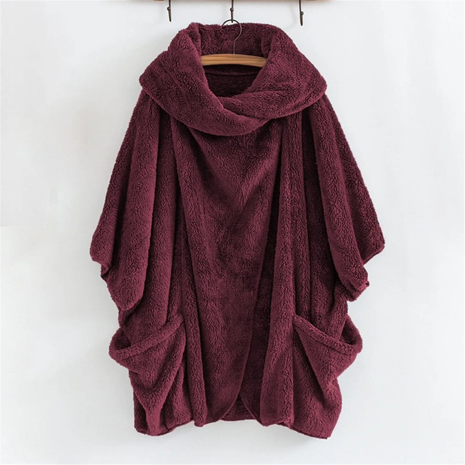 

5XL Plus Size Women Hoodies Big Size Solid Sweatshirt Harajuku Oversized fleece loose plush coat Winter Female Sweatshirt